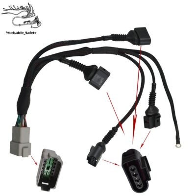 Audi VW Ignition Harness Ignition Coil Wiring Harness For 97-05 Audi/VW 1.8T Models - Fits GTI, GLI, TT, A4, Jetta, Direct Replacement Ignition Wires For Audi TT