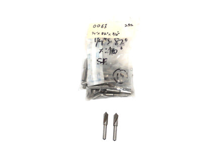 0063)  HSS, 1/4''x 82deg.x 3/16'', Single Flute, Countersink, 2pcs. per sale!