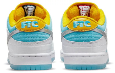 FTC × Nike SB Dunk Low \"White/Blue\" FTC Nike SB Dunk Low White Blue Yellow Release Info | Hypebeast