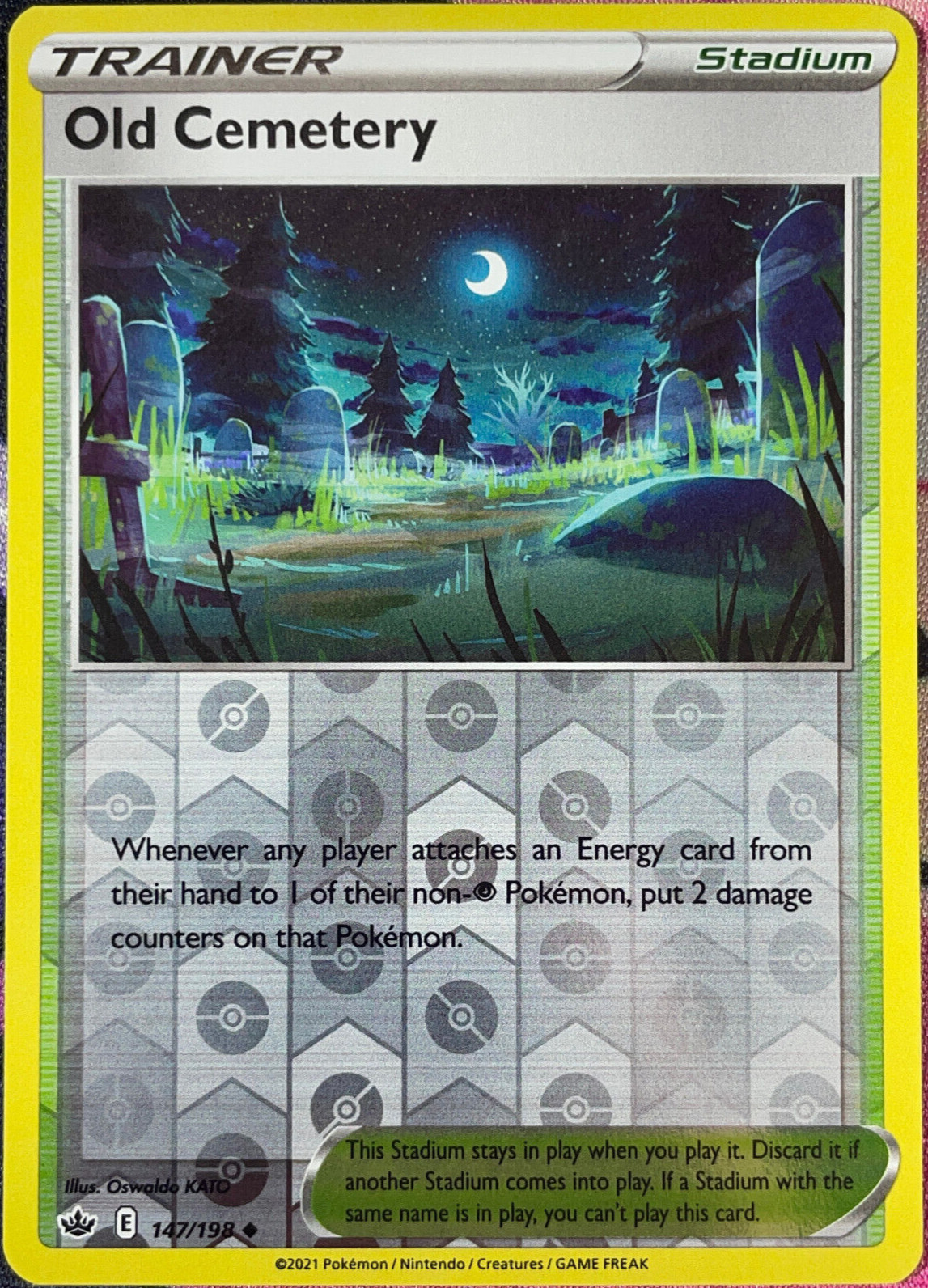 Old Cemetery Reverse Holo - 147/198 - Chilling Reign Pokemon 2021
