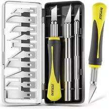 16-Piece Craft Knife Set Exacto Knife Set 3-Piece Hobby Knife with 10-Piece E...