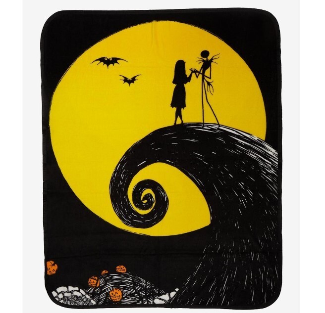 The Nightmare Before Christmas Throw Blanket Spiral Moonlight