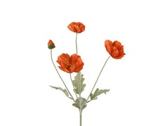 Künstliche Mohnblume mit Stiel 14x63cm Kunstblumen Mohn Dekoblumen Blumendeko