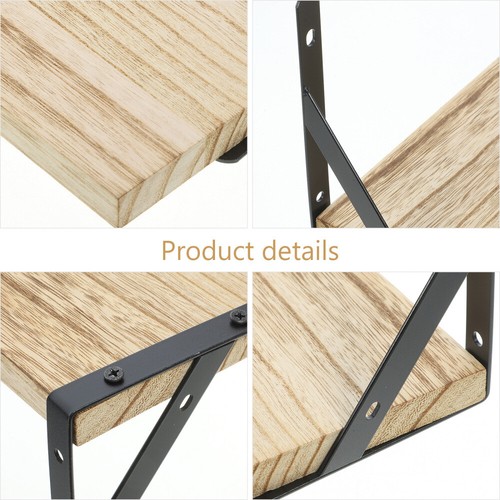 Floating Shelf Rustic Wood Shelf Wall Mounted Shelf for Bathroom Bedroom Living - Picture 11 of 12