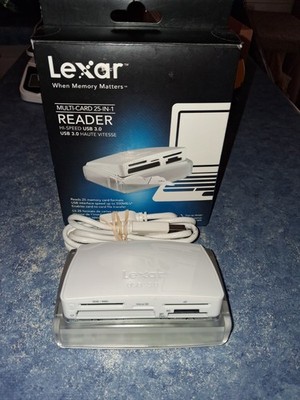 Lexar Multi-Card 25 in 1 USB3.0 Memory Card Reader-Works Perfect-No Damage-Clean