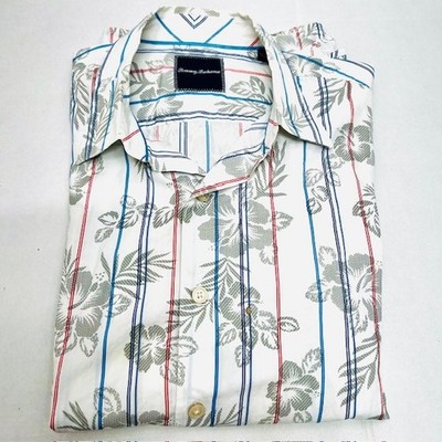 4 Classic Tommy Bahama Plaid Shirt Button Down Size Sp-Lg-XLT Stripe (Select )