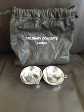 Culinary Concepts Salt and Pepper Small Dishes with Spoons Set of 2 With Bag .