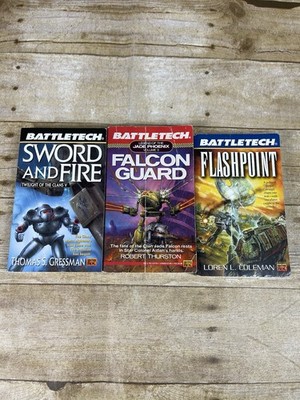 BATTLETECH Paperback Book Lot of 3 - Sword & Fire Flashpoint Thurston Coleman