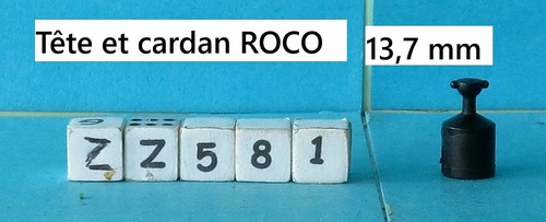 HO ROCO  Cardan 13,7 mm  87097  (V5)ZZ581 | Zustand: Occasion