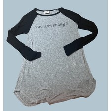 H.I.P. “You Are Perfect” Long Sleeved Baseball T-shirt, Made in USA| Size: XS