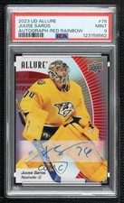 2023-24 Upper Deck Allure Red Rainbow Auto Juuse Saros #78 PSA 9 MINT Auto 1c7q