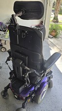 Permobil M300 Power Wheelchair Joystick Reclining Adjustable Purple Black