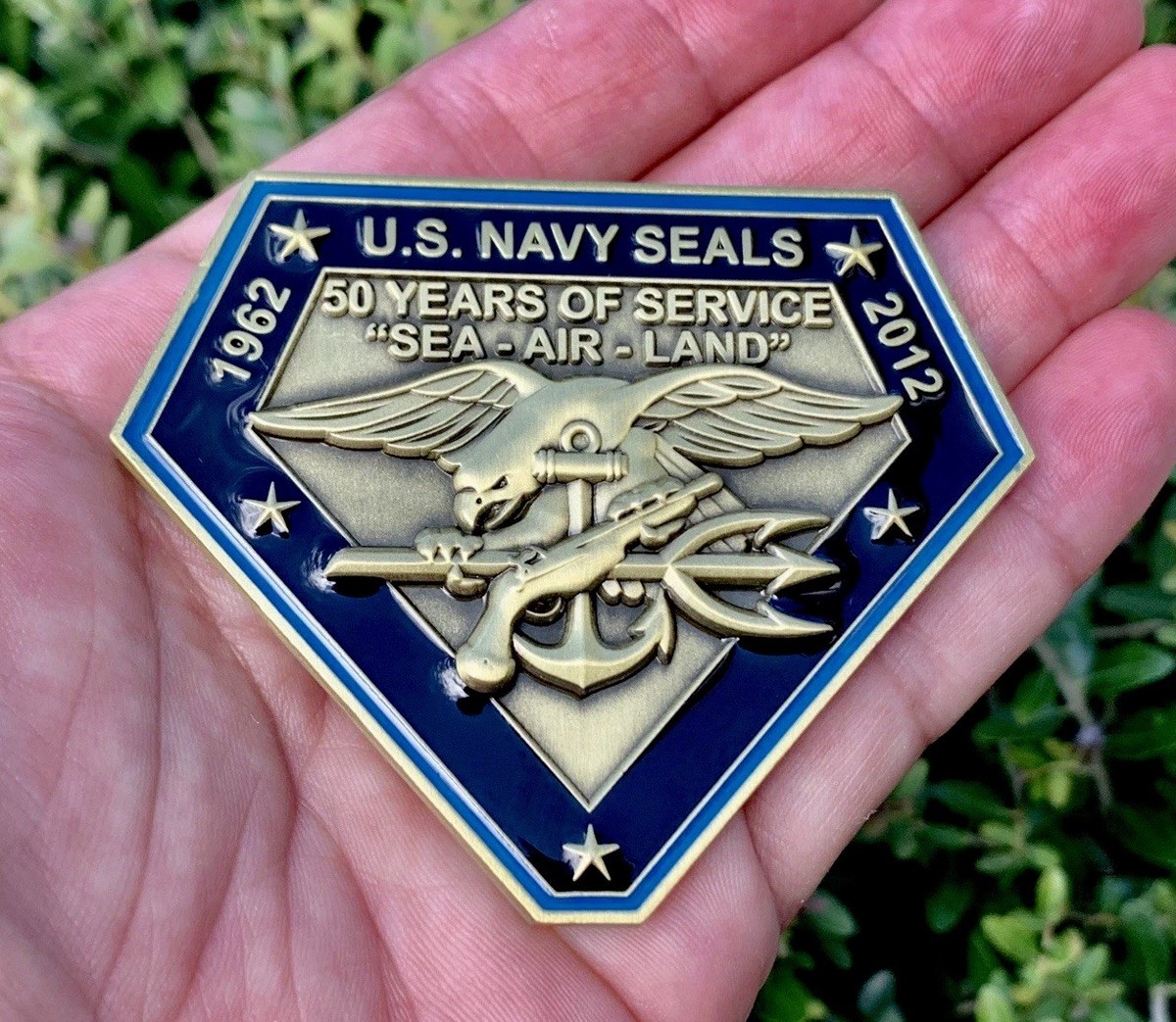 US Navy Seals Seal Team 6 VI Trident NSW 50 Years Challenge Coin