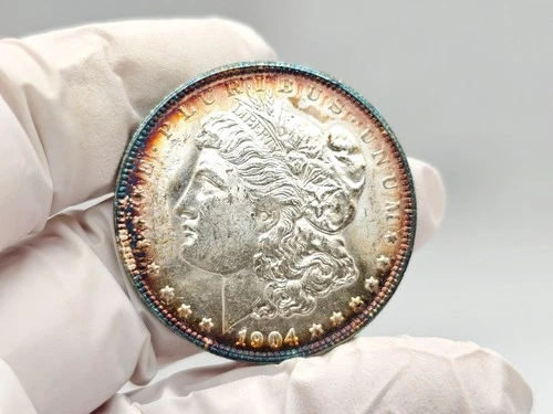 1904-O Morgan Silver Dollar **INCREDIBLE PERIPHERAL TONING**
