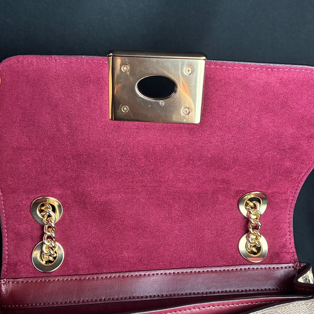 Coach Signature Python Pattern Chain Shoulder Bag… - image 7