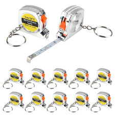 12 Pack 3Ft Mini Tape Measure Keychain, Sliver Portable Retractable Small Tape M