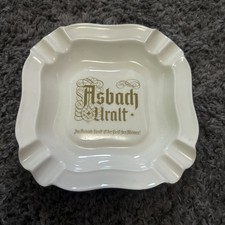 Asbach Uralt Brandy Porzellan Aschenbecher Heinrich Germany Goldrand gro&szlig; 8"