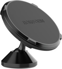 ROKFORM Dual Magnet Swivel Dash Mount, Magnetic Adhesive Mount Black