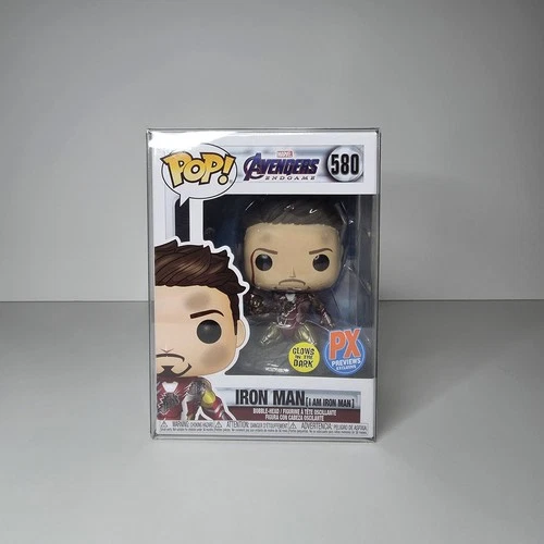 Funko Marvel Avengers Endgame Iron Man PX Previews Glow Pop Vinyl #580 With Case