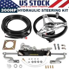 300HP Outboard Hydraulic Steering System for Boats 13" Wheel 26.8ft Hoses