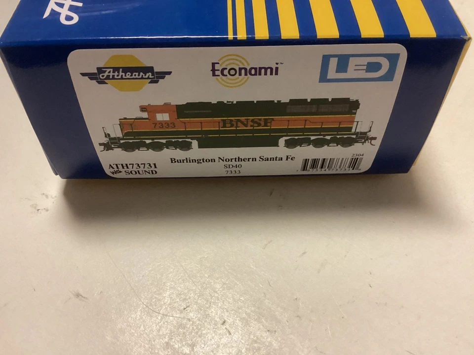 Athearn #73731 HO scale “BNSF” SD40 with DCC & SOUND  Rd.#7333 - Image 2 of 2