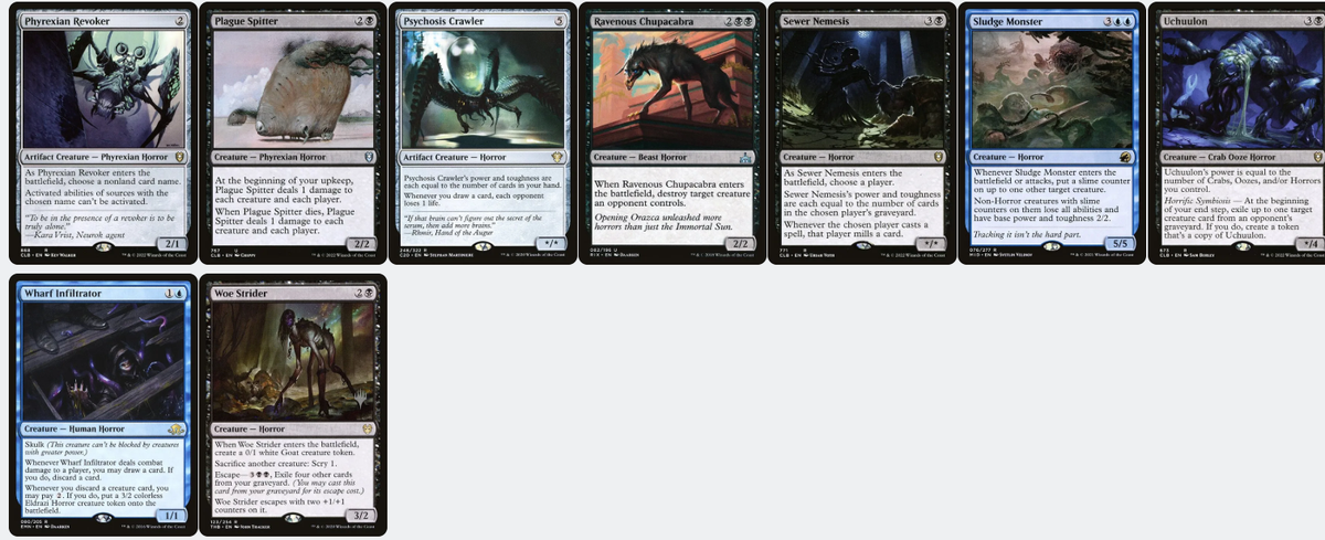 Captain N'ghathrod HORROR TRIBAL MILL Magic MTG Custom Commander