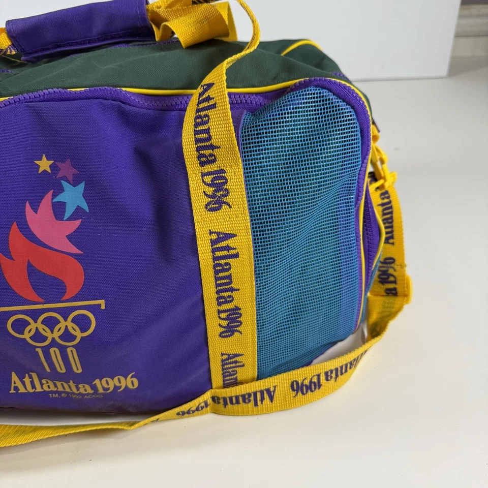 Vintage 1996 Atlanta Olympic Games 100th Anniversary Gym Duffel Bag USA ATL Read - Image 4 of 4