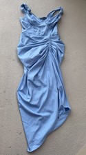 PRETTY LITTLE THING Knot Strap Corset, Gathered Skirt Midi Dress,Size 2