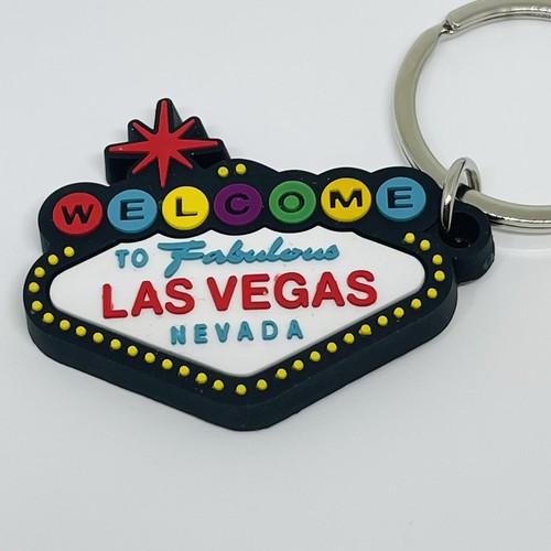 Set di 3 portachiavi souvenir insegna iconica Welcome to Fabulous Las Vegas multicolore - Foto 2 di 5