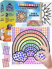 SUNGEMMERS Window Gem Art Suncatcher Kits - Craft for Kids 8-12 6-8, Fun Vale...