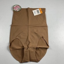 Maidenform Women's High Waist Shapewear Brief Small Brown Firm Tummy Control NWT