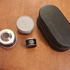 Petri Aux/Conversion Lens 4.5cm 1:2.8 Set w/ Tele-Wide Finder Caps Case