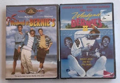 Weekend at Bernie's 1 & 2 DVD Lot w/ Inserts New Sealed Read
