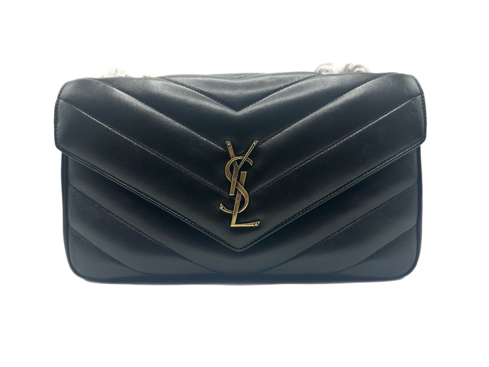 YSL SAINT LAURENT LOULOU MEDIUM IN PELLE DI AGNELLO MATELASSÉ NOIR