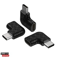 USB C Right Angle Adapter,90 Degree USB C to USB Type-C Male to Female Adapte...