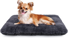Dog Bed Crate Pad, Deluxe Plush Washable Dog Beds Fulffy Soft Kennel Pad Anti-Sl