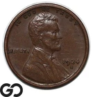 1924-S Lincoln Cent Wheat Penny, Choice AU Better Date