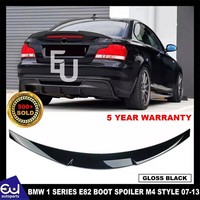 Spoiler Bagagliaio Posteriore Stile M4 Per Bmw Serie 1 E82 2007-2013 Nero Lucido