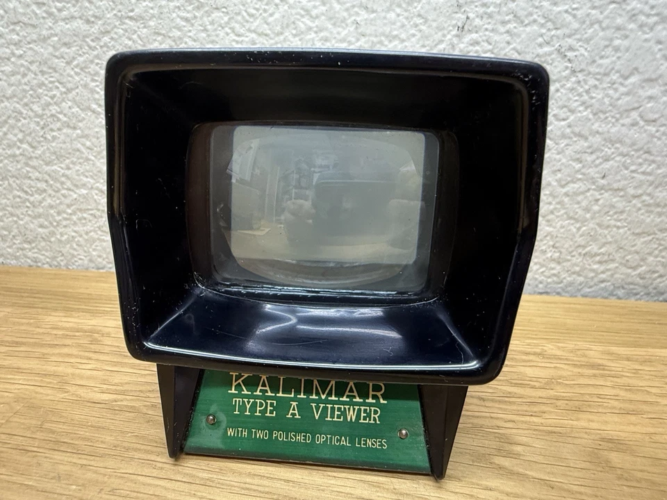 Visor de diapositivas Kalimar tipo A con dos lentes ópticas pulidas finas con manual Foto 2 de 4