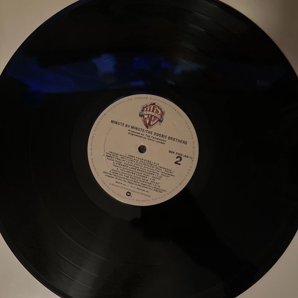 The Doobie Brothers Minute By Minute Warner Bros 1978 BSK3193 LP Vinyl Record EX - Image 3 of 3