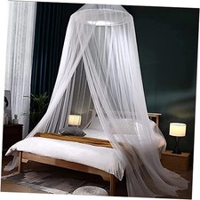 Mosquito Net Bed Canopy for Girls,King Canopy Bed Curtains Full Queen White