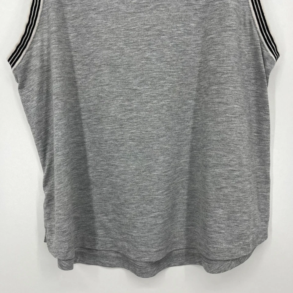 Camiseta sin mangas Adidas para mujer talla L gris sin mangas logotipo de gimnasio muscular Foto 3 de 4