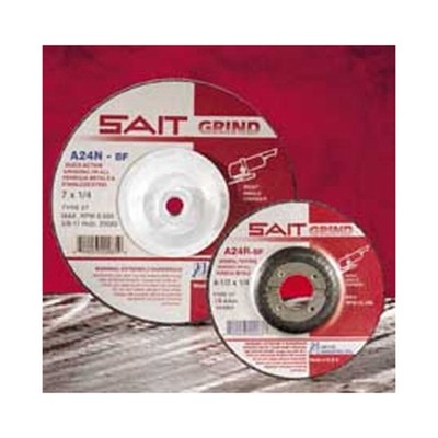 Sait 20095 9'' x 1/4'' x 5/8-11 A24N Type 27 Depresses Center Grinding Wheel