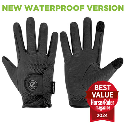 eQUEST GripPro Winter Edition wasserdichte Reithandschuhe - Schwarz | Warm, Dry & Tou