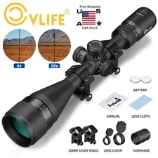 Hunting 4-16X50 AO Rifle Scope Long Range Optical Gun Scope w/ Crosshair Reticle