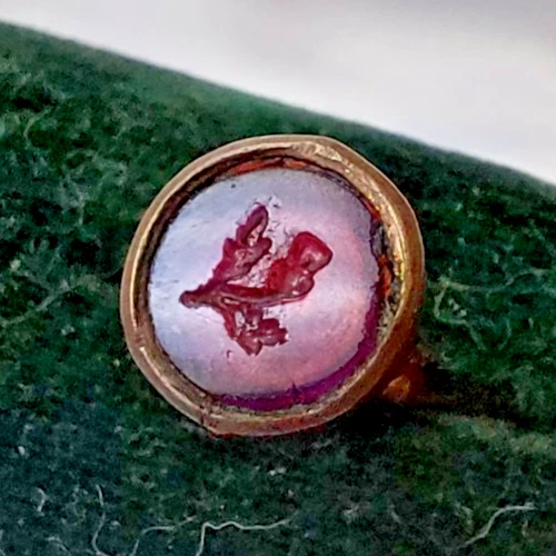 Antique Georgian Wax Seal Fob Amethyst SCOTTISH THISTLE Intaglio