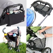 Baby Buggy Stroller Organiser Pram Pushchair Storage Bag Cup Holder Mummy Bag UK