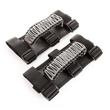 Body Grab Handle Kit Paracord Grayblack Fits 55-21 Jeep Cjwranglergladiato