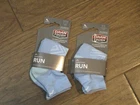 2 DARN TOUGH WOMEN'S 1/4 QUARTER ULTRA-LIGHTWEIGHT RUNNING SOCKS IN SKY  LARGE
