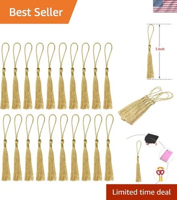 Mini Silky Handmade Soft Flossy Bookmark Tassels with Cord Loop for Keychain ...
